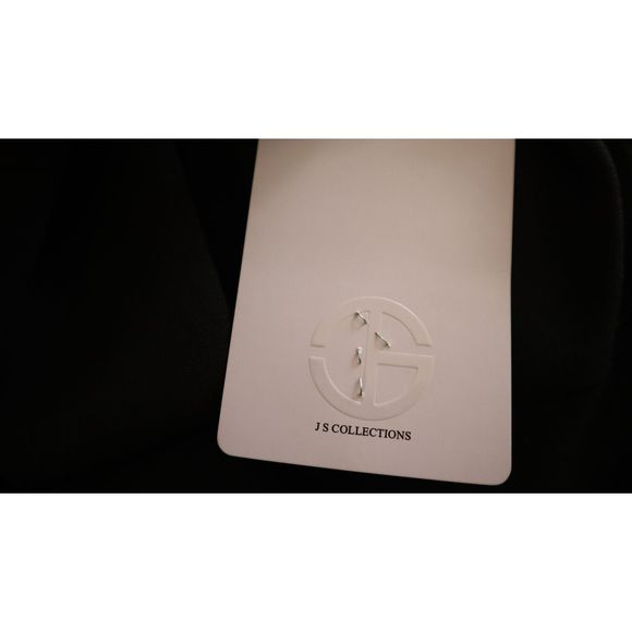 JS Collections 8642237 Women Sz 4 Black Illusion-Yoke Twist-Front Jumpsuit $228 - Picture 10 of 12